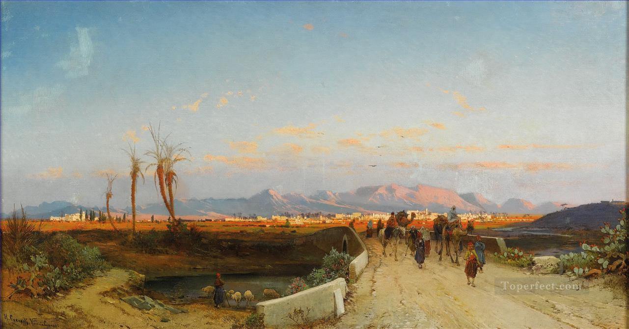 nicosia Hermann David Salomon Corrodi orientalist scenery Oil Paintings